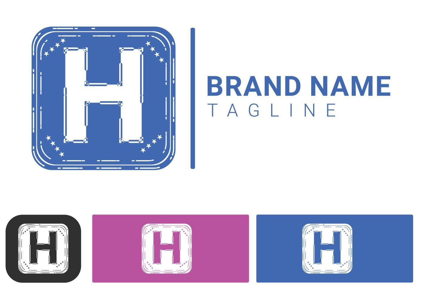 H letter logo and icon design template vector