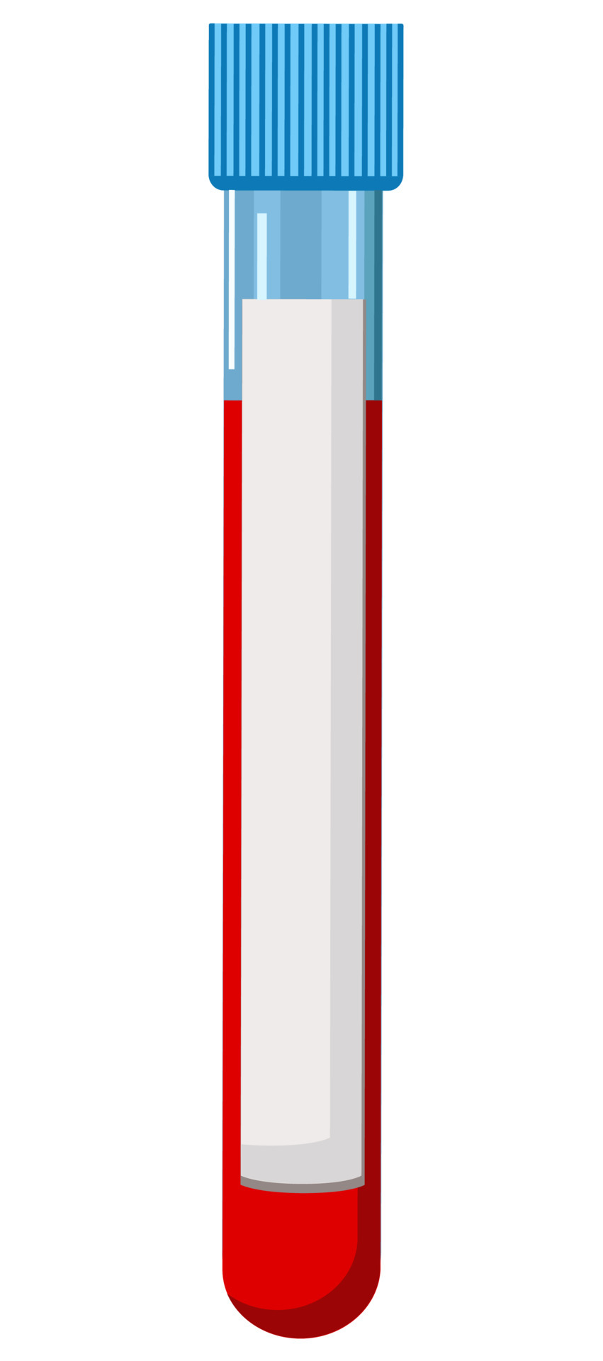 un tubo de ensayo m??dico para an??lisis de sangre. una imagen de clipart