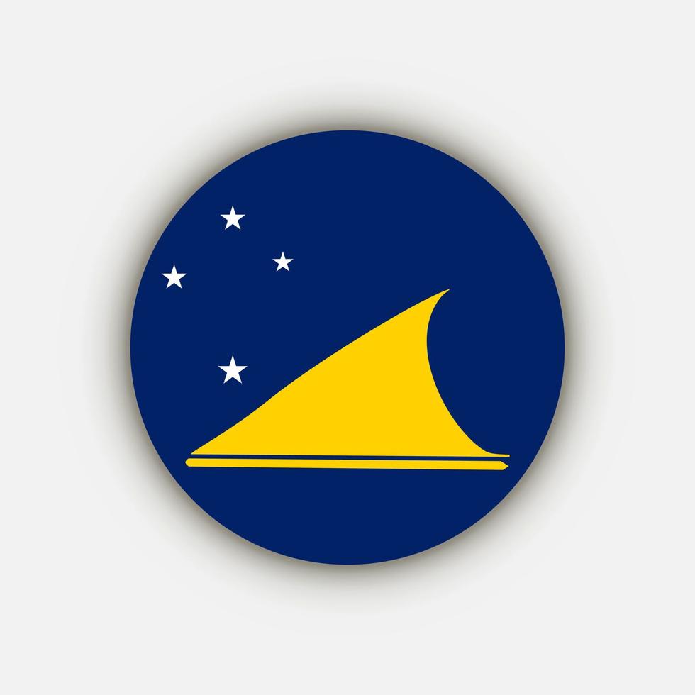 país tokelau. bandera de tokelau ilustración vectorial vector