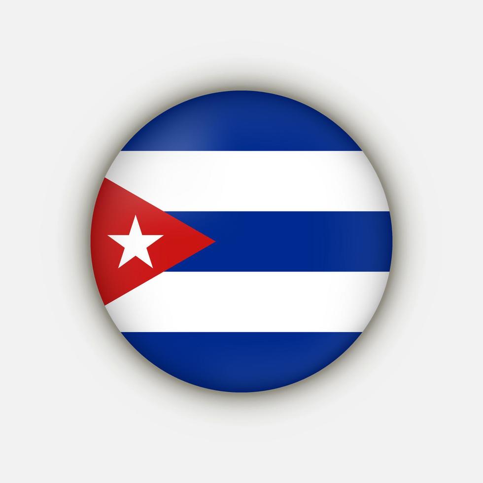 país cuba. bandera cubana ilustración vectorial vector