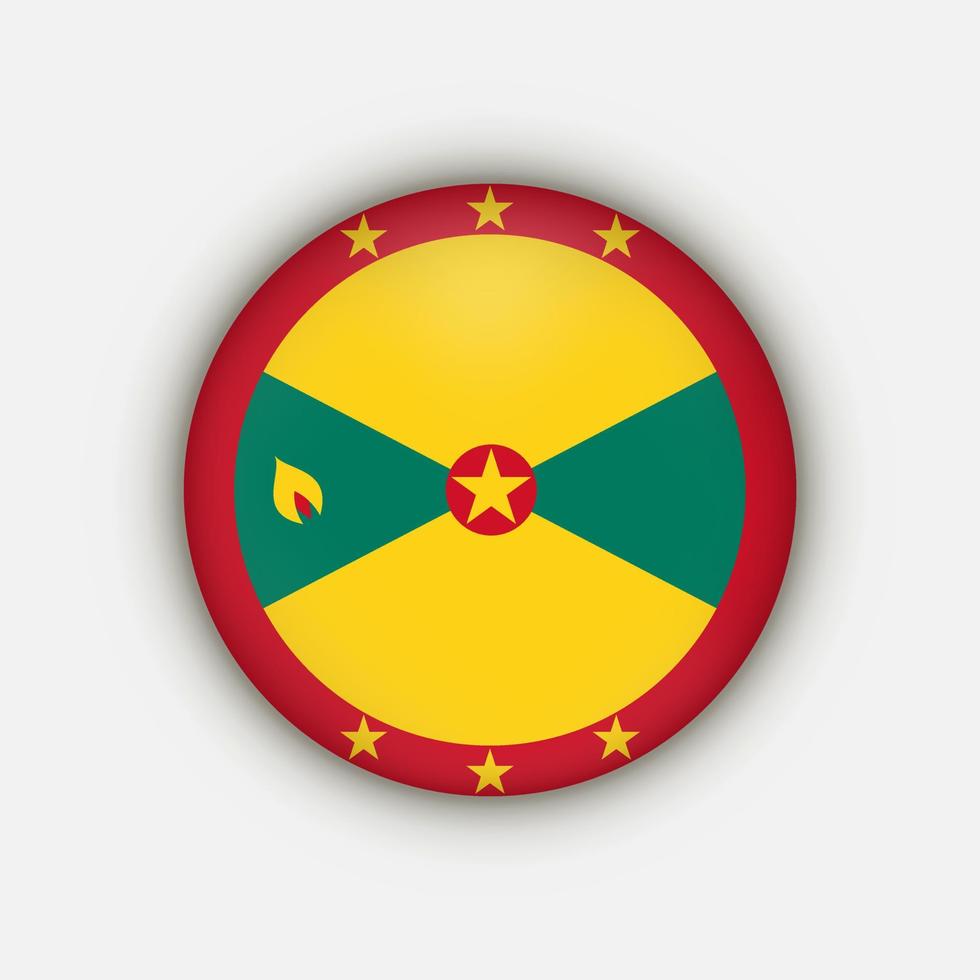 Country Grenada. Grenada flag. Vector illustration.