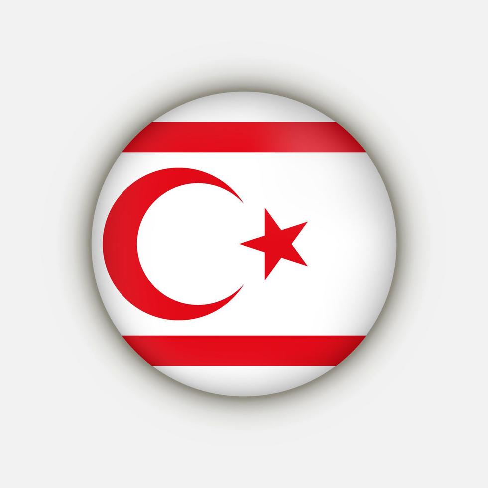 Country Northern Cyprus. Northern Cyprus flag. Vector illustration.