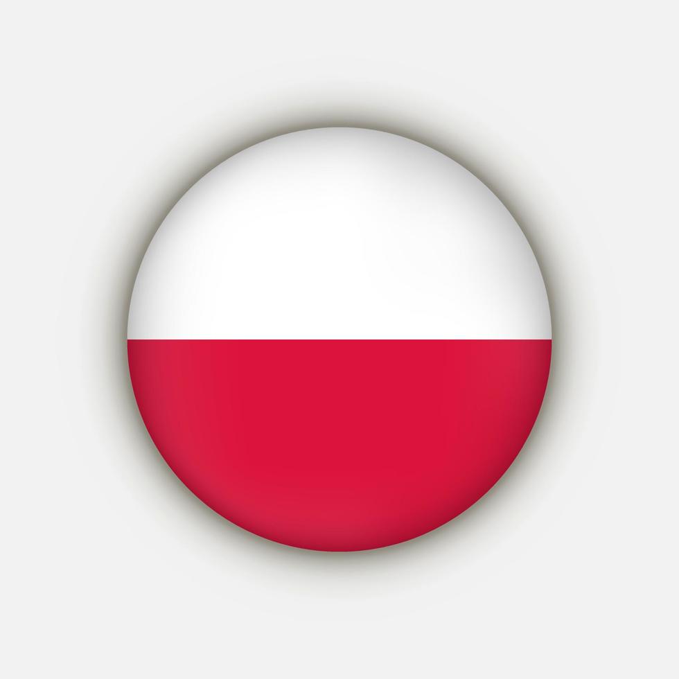 Country Poland. Poland flag. Vector illustration.