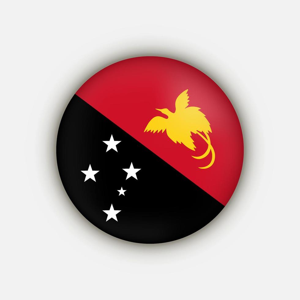 Country Papua New Guinea. Papua New Guinea flag. Vector illustration.