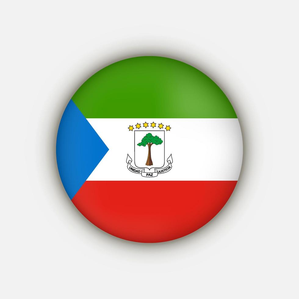 país guinea ecuatorial. bandera de guinea ecuatorial. ilustración vectorial vector
