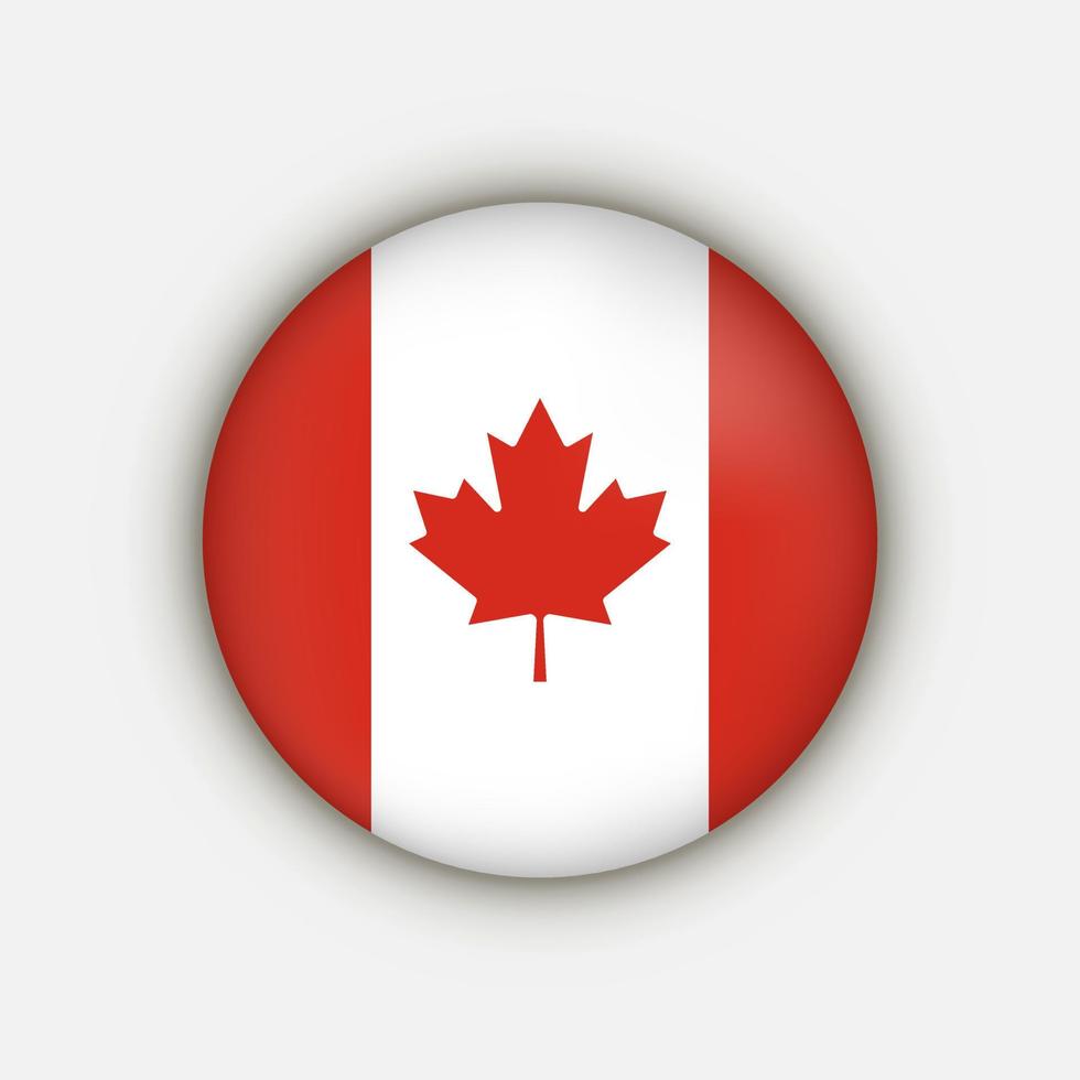 Country Canada. Canada flag. Vector illustration.
