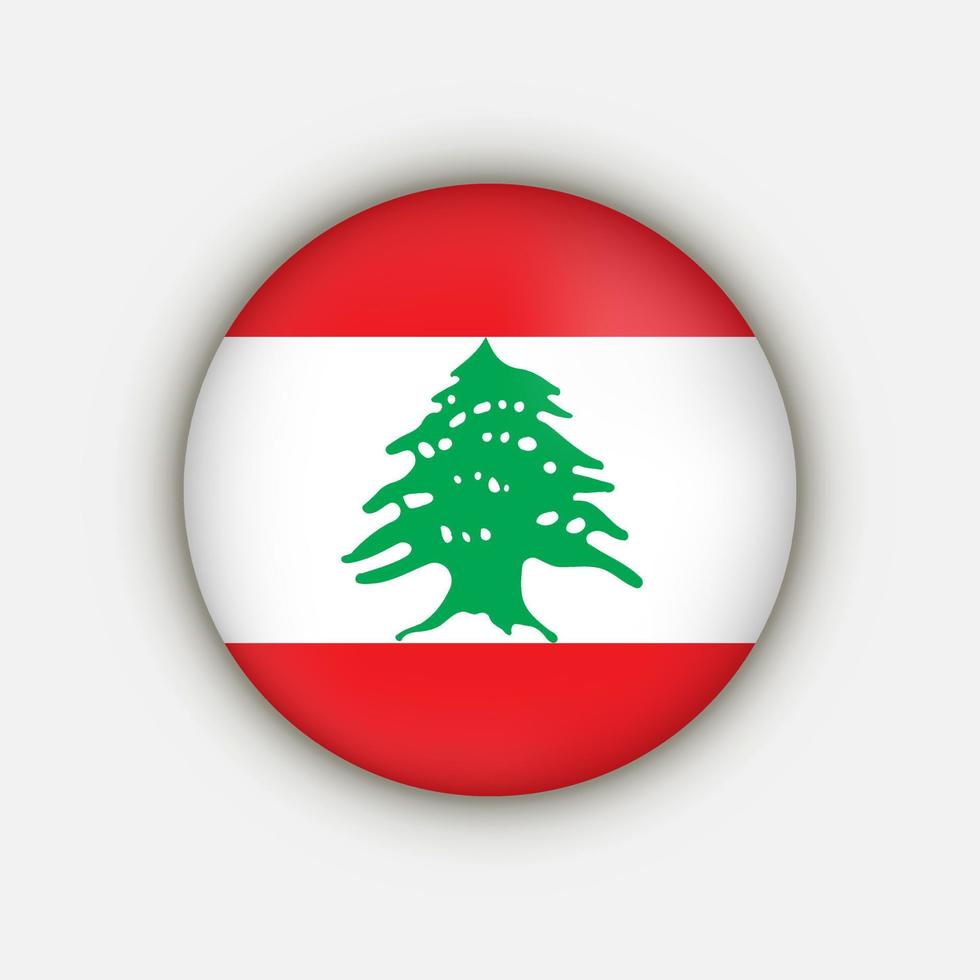 Country Lebanon. Lebanon flag. Vector illustration.