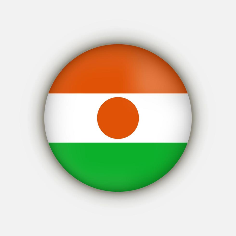 Country Niger. Niger flag. Vector illustration.