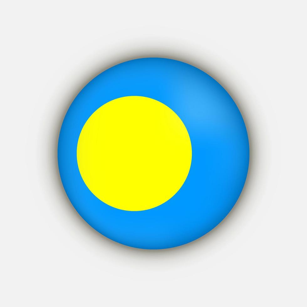 Country Palau. Palau flag. Vector illustration.