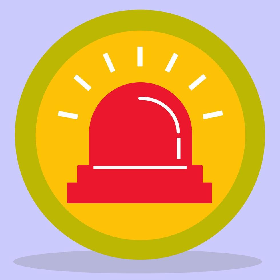 Alarm signal. An icon that warns of danger as a result of hacking or penetration. The image is made in a flat style. vector