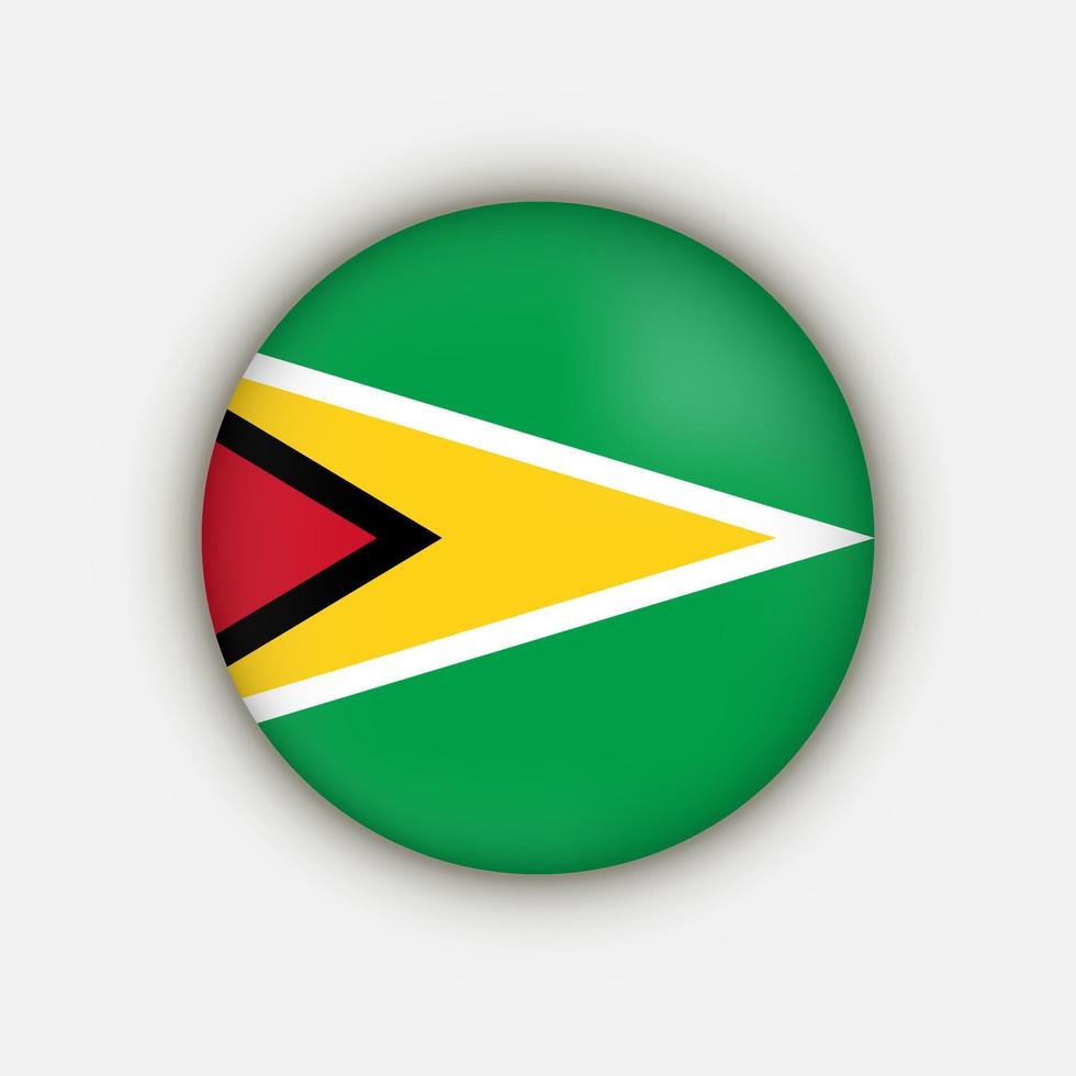 Country Guyana. Guyana flag. Vector illustration.