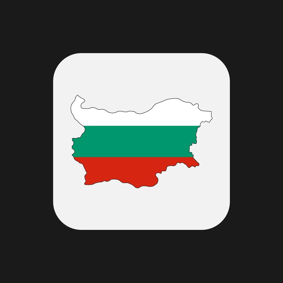 Bulgaria map silhouette with flag on white background vector