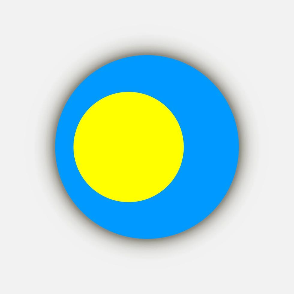 Country Palau. Palau flag. Vector illustration.