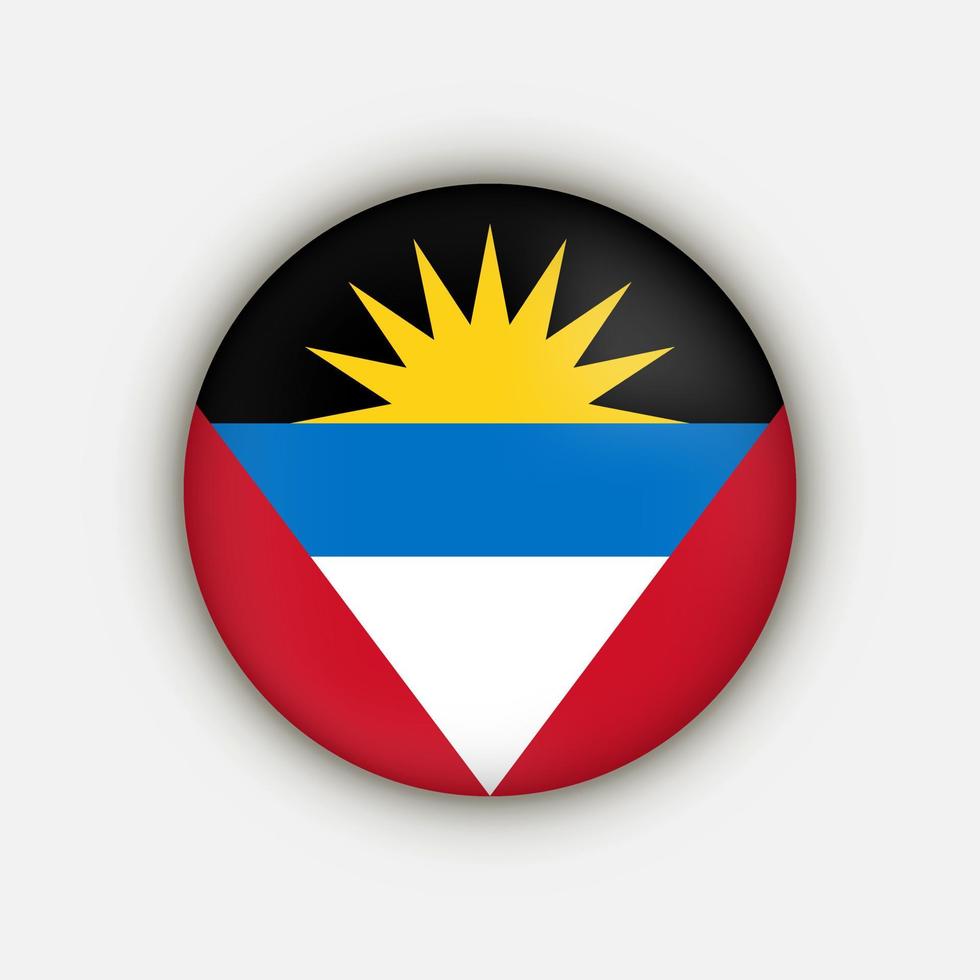 país antigua y barbuda. bandera de antigua y barbuda. ilustración vectorial vector