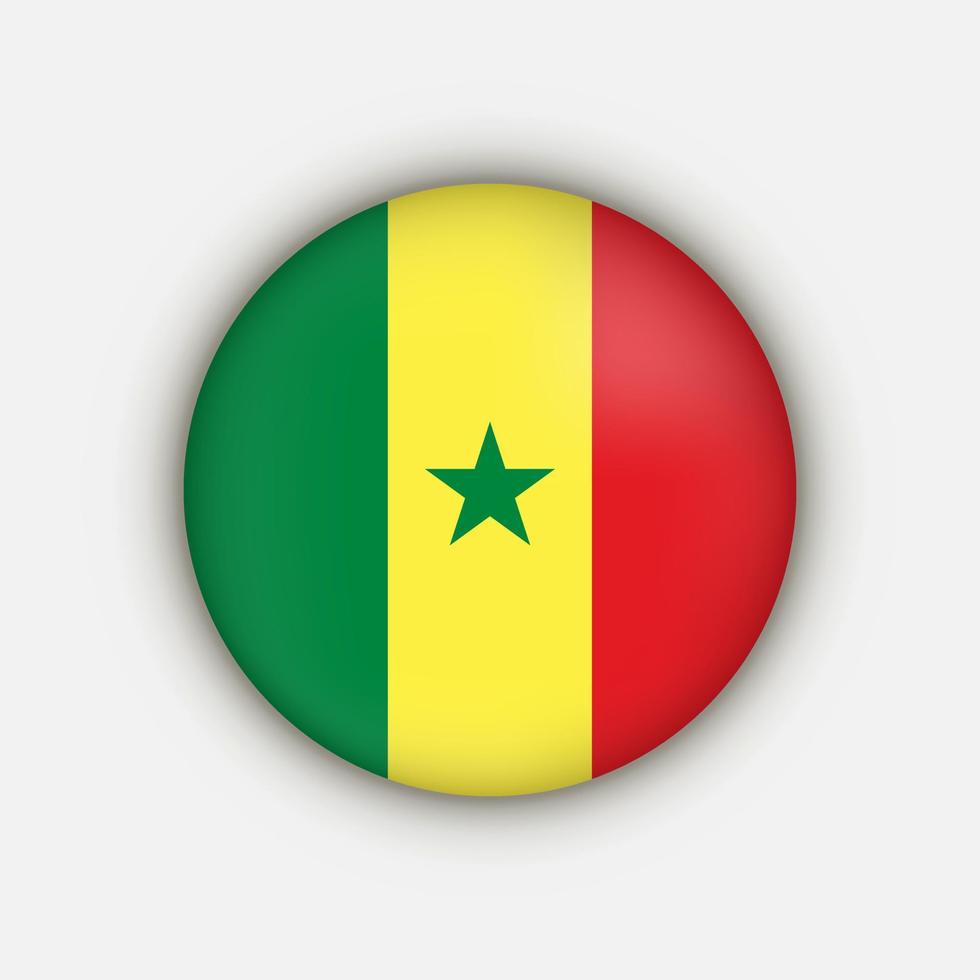 Country Senegal. Senegal flag. Vector illustration.