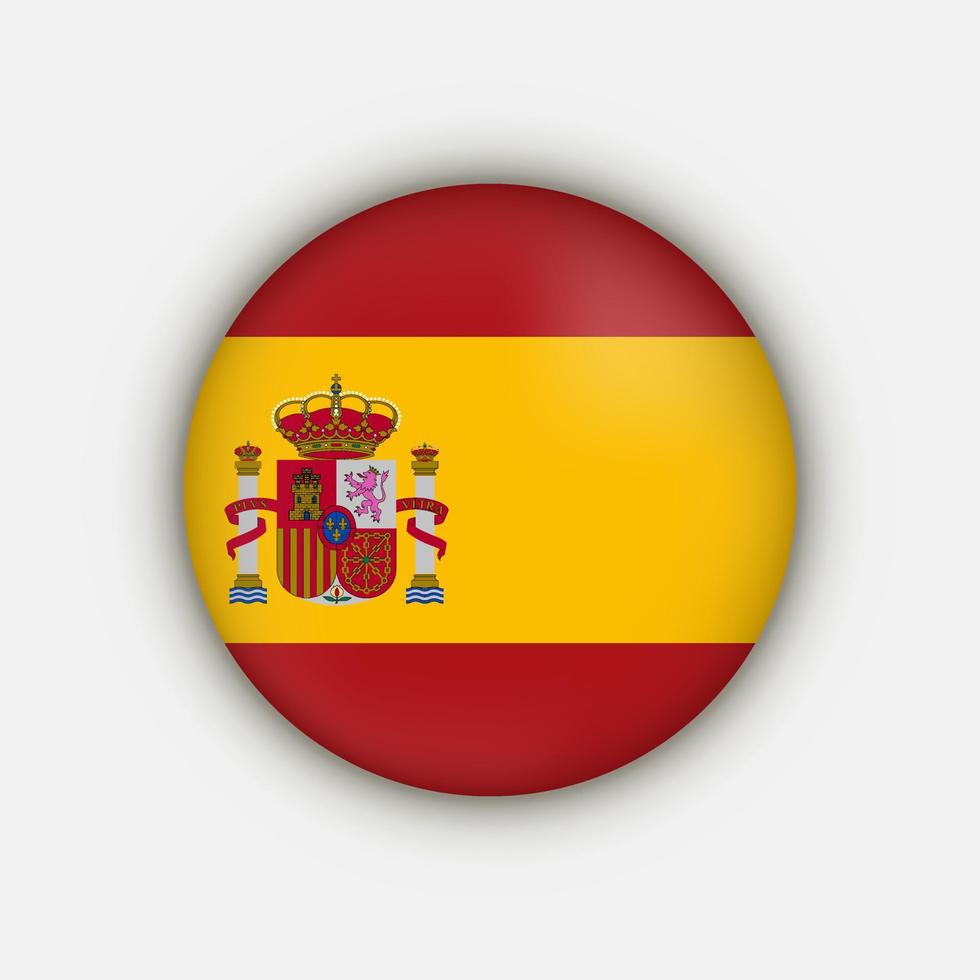 Country Spain. Spain flag. Vector illustration.