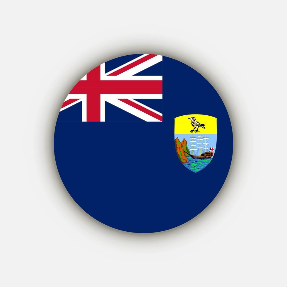 Country Saint Helena, Ascension and Tristan da Cunha. Saint Helena, Ascension and Tristan da Cunha flag. Vector illustration.