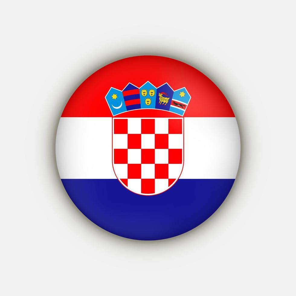 país croacia. bandera de croacia ilustración vectorial vector