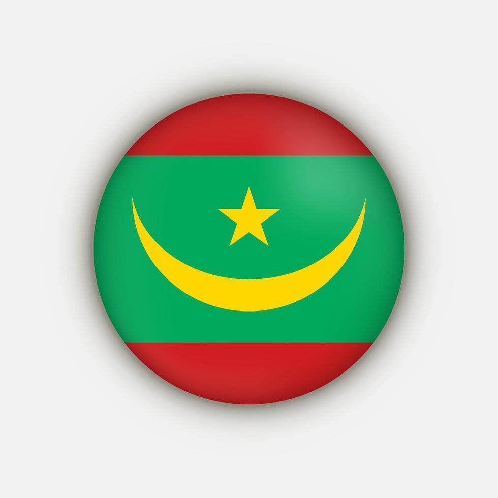 país mauritania. bandera de mauritania ilustración vectorial vector