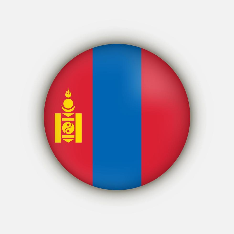 país mongolia. bandera de mongolia ilustración vectorial vector