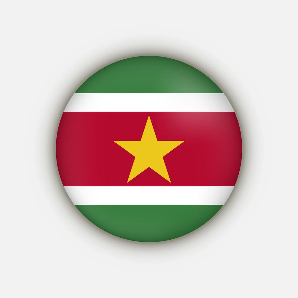 país surinam. bandera de surinam ilustración vectorial vector