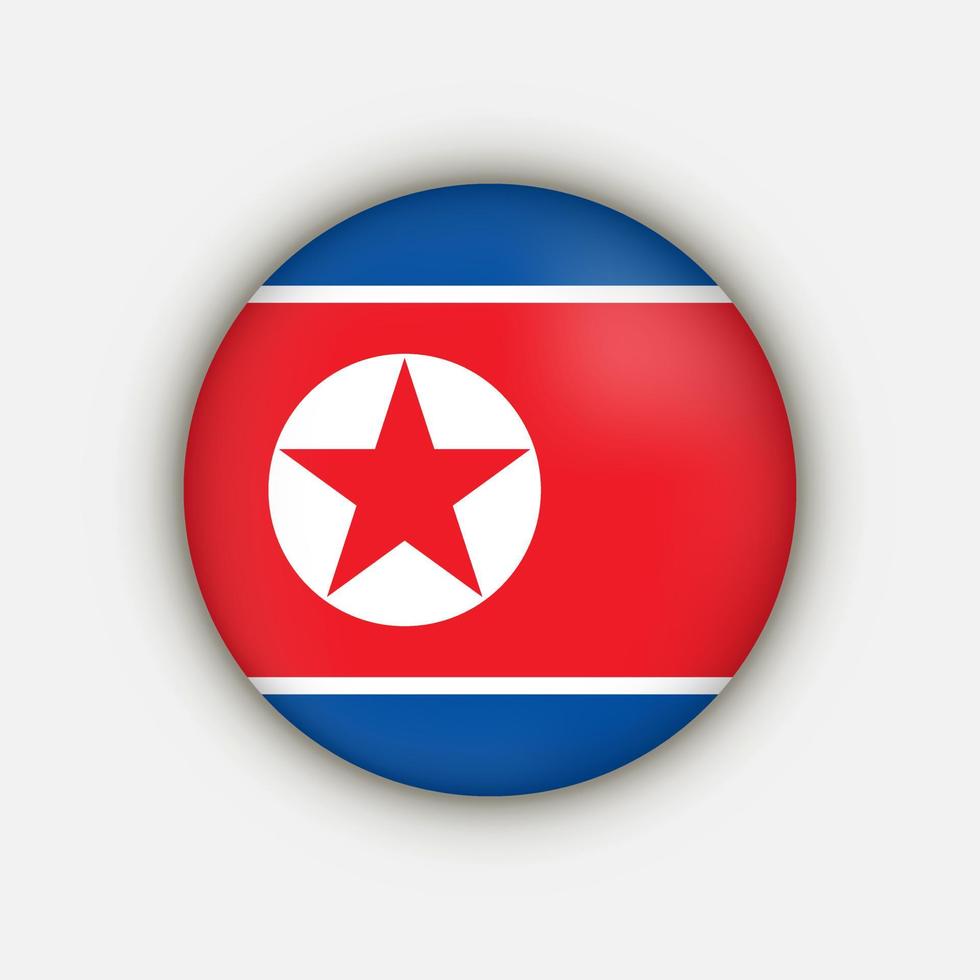 Country North Korea. North Korea flag. Vector illustration.