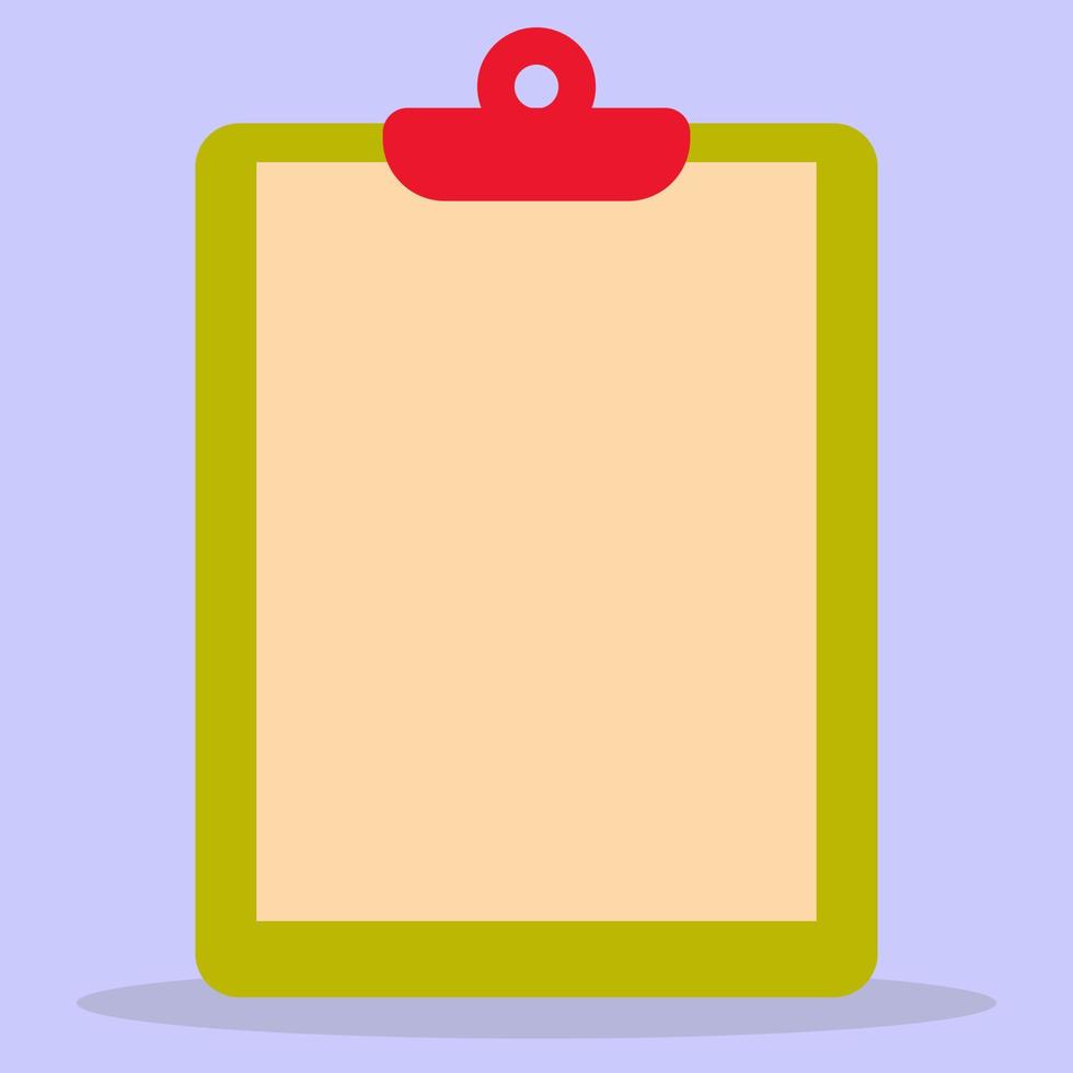 A folder with a clean white sheet of paper for the layout. Folder holder for documents with a sheet of paper. vector