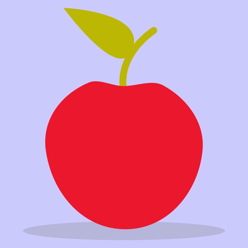 Fruit. Red apple. The apple icon. The image is made in a flat style. Vector illustration. A series of business icons.