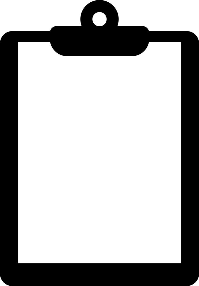 titular de icono y carpetas para documentos con una hoja de papel, silueta negra. resaltado en un fondo blanco. vector