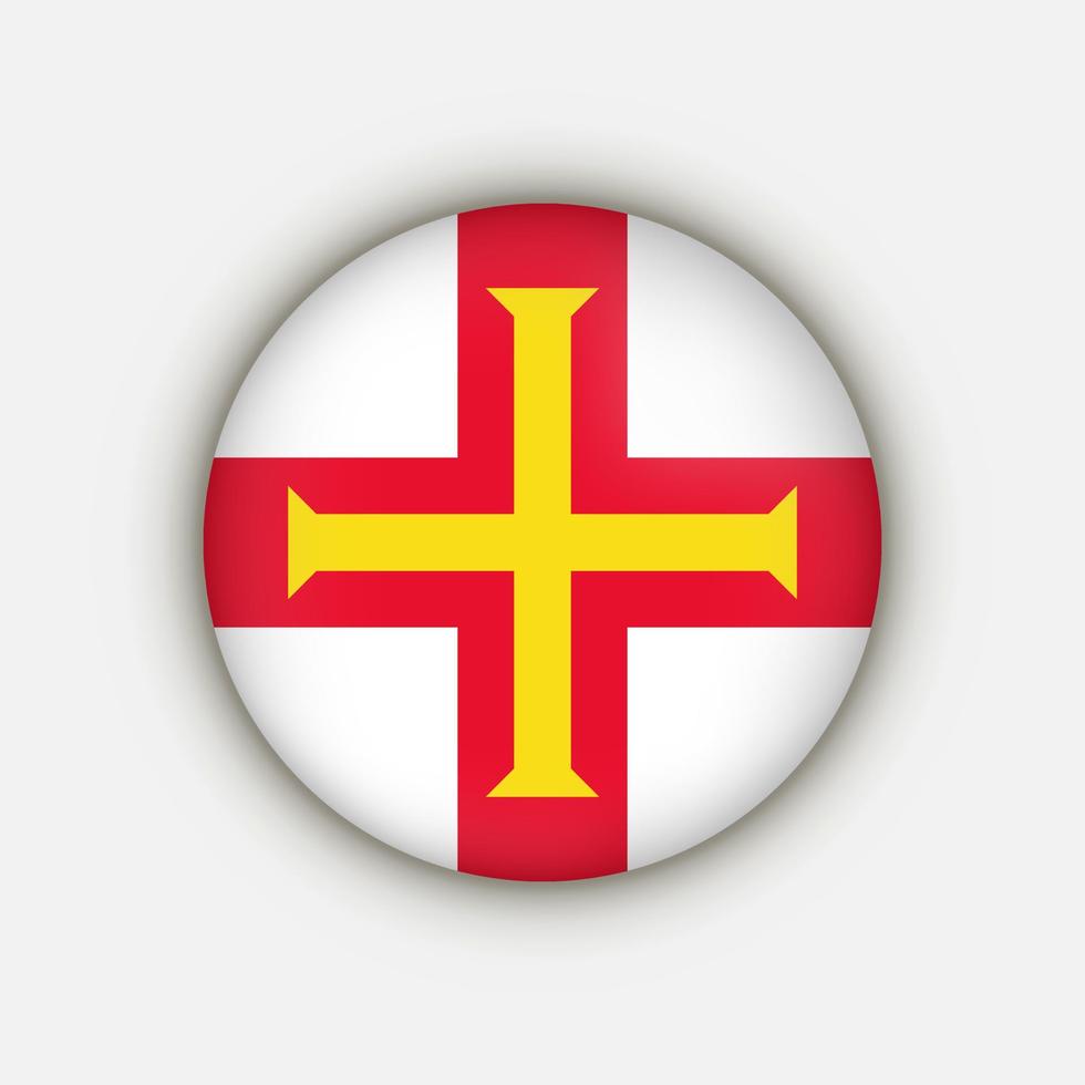 Guernesey del país. bandera de Guernesey ilustración vectorial vector