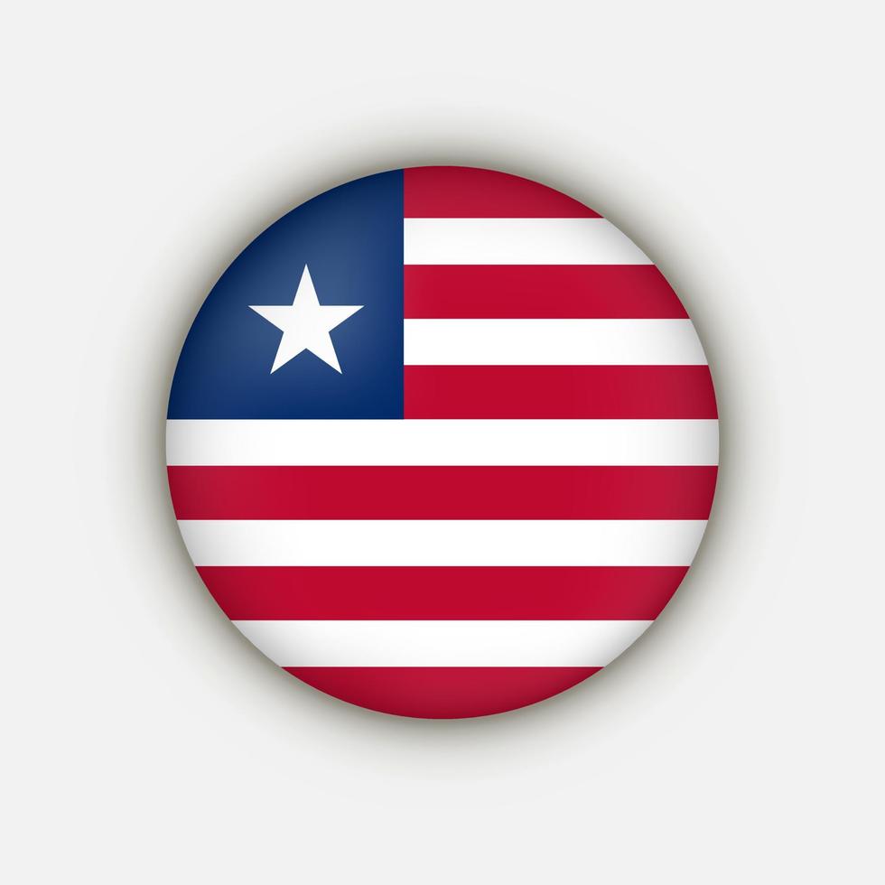 país liberia. bandera liberiana ilustración vectorial vector