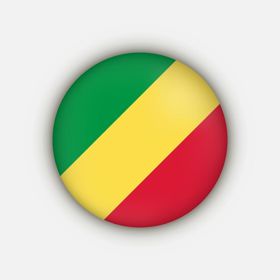 país república del congo. bandera de la república del congo. ilustración vectorial vector