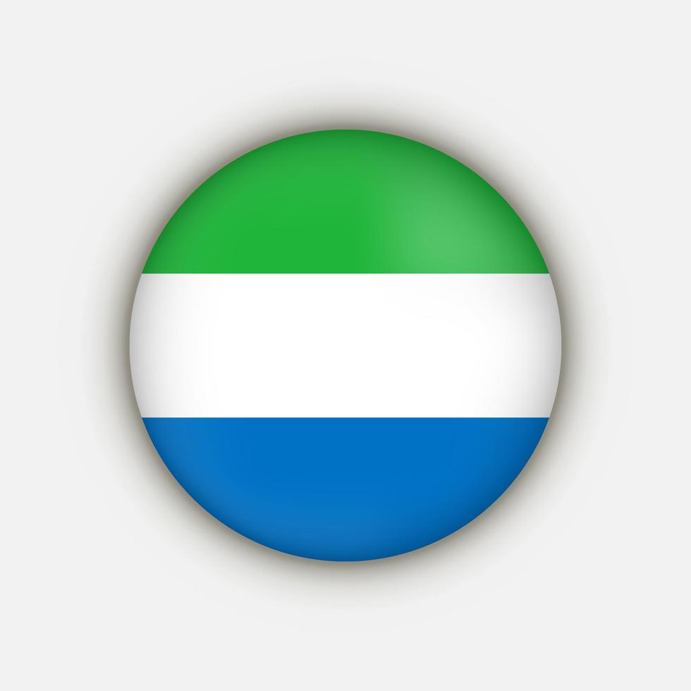 Country Sierra Leone. Sierra Leone flag. Vector illustration.