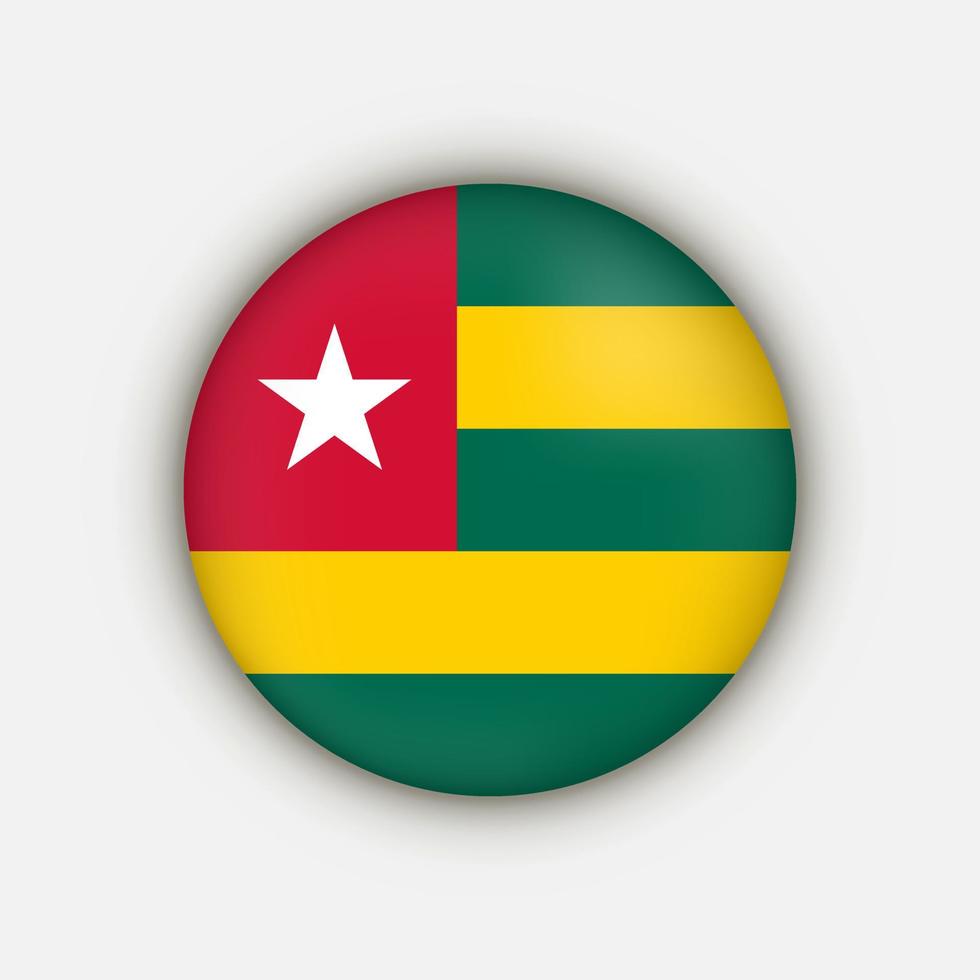 Country Togo. Togo flag. Vector illustration.
