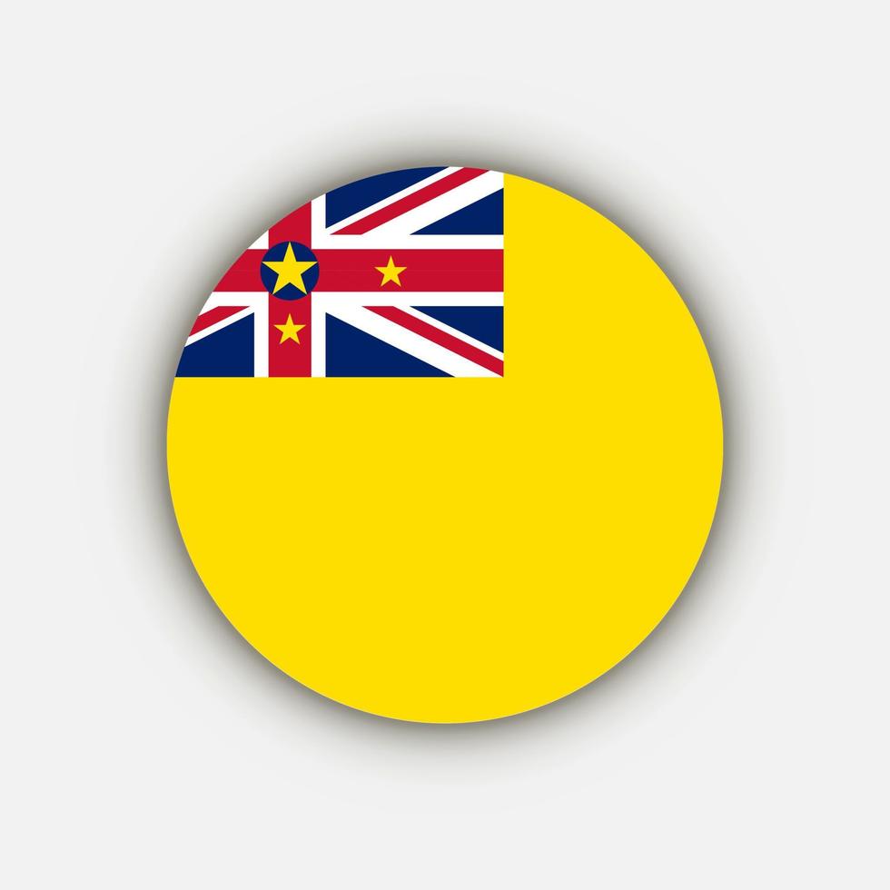 país niue. bandera de niue ilustración vectorial vector