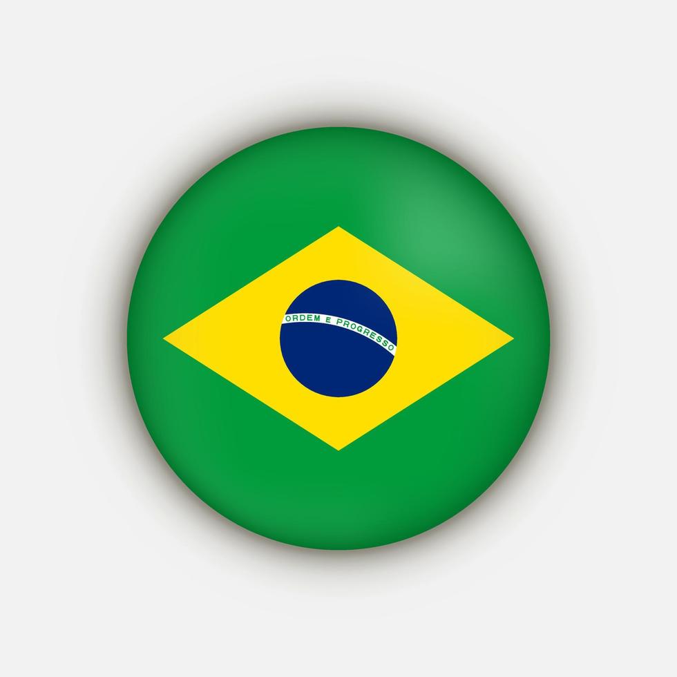 Country Brazil. Brazil flag. Vector illustration.