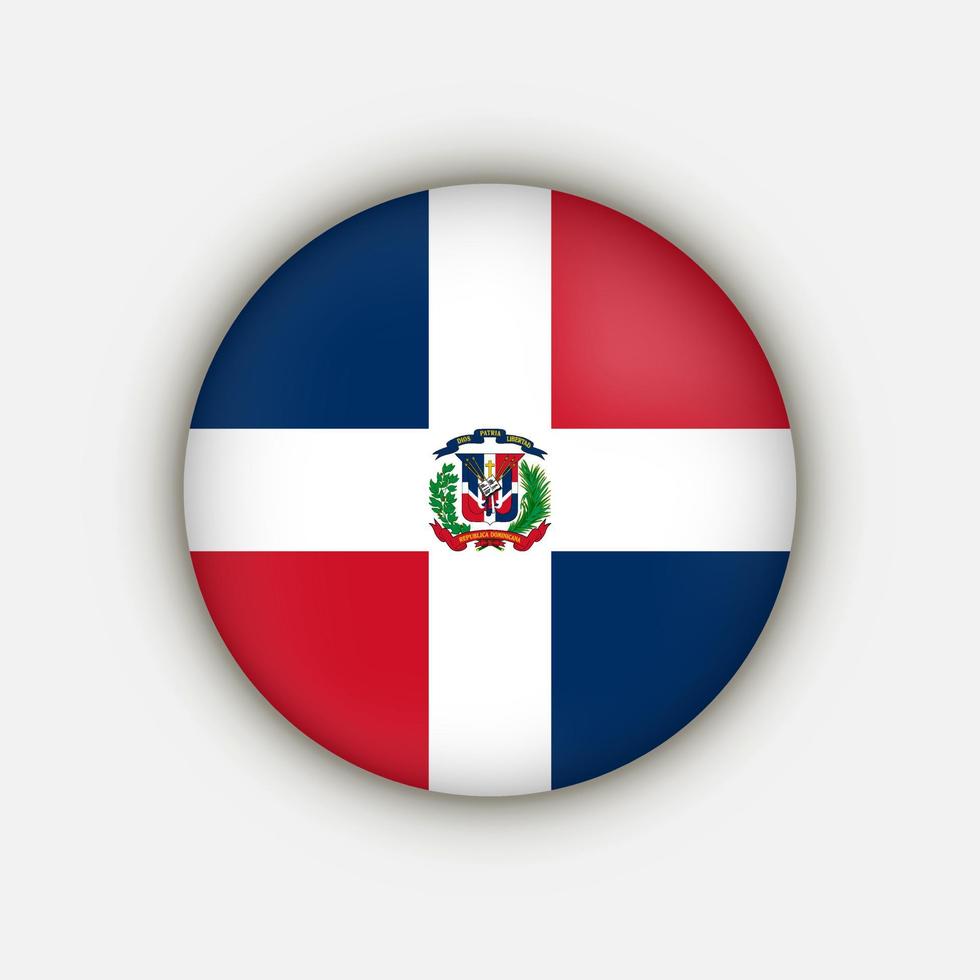 Country Dominican Republic. Dominican Republic flag. Vector illustration.