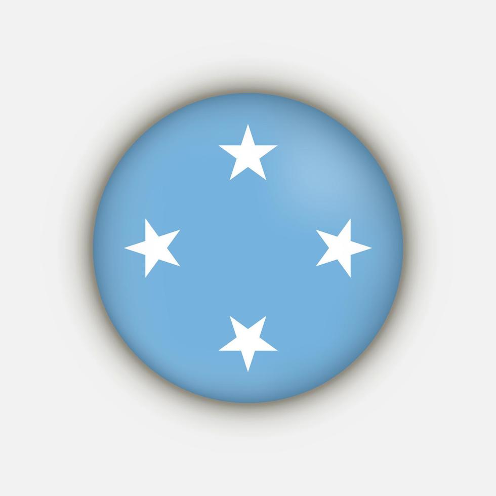 Country Micronesia. Micronesia flag. Vector illustration.
