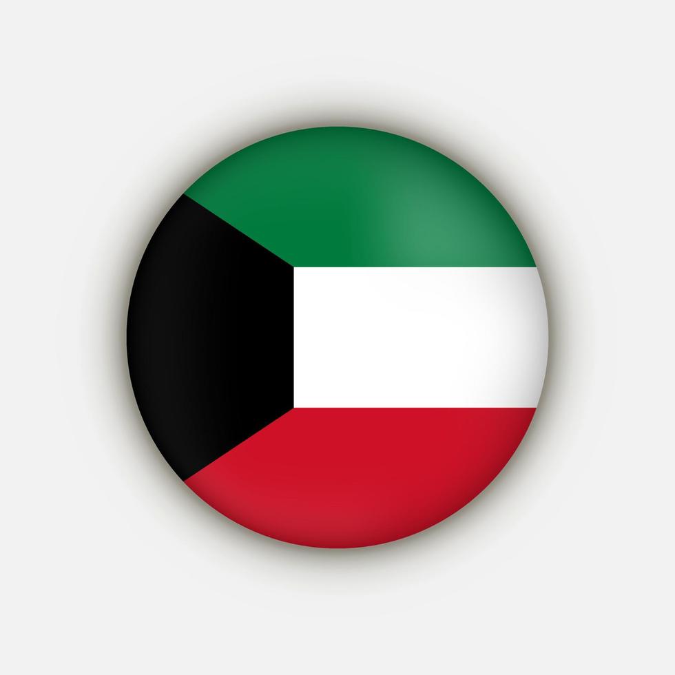 Country Kuwait. Kuwait flag. Vector illustration.