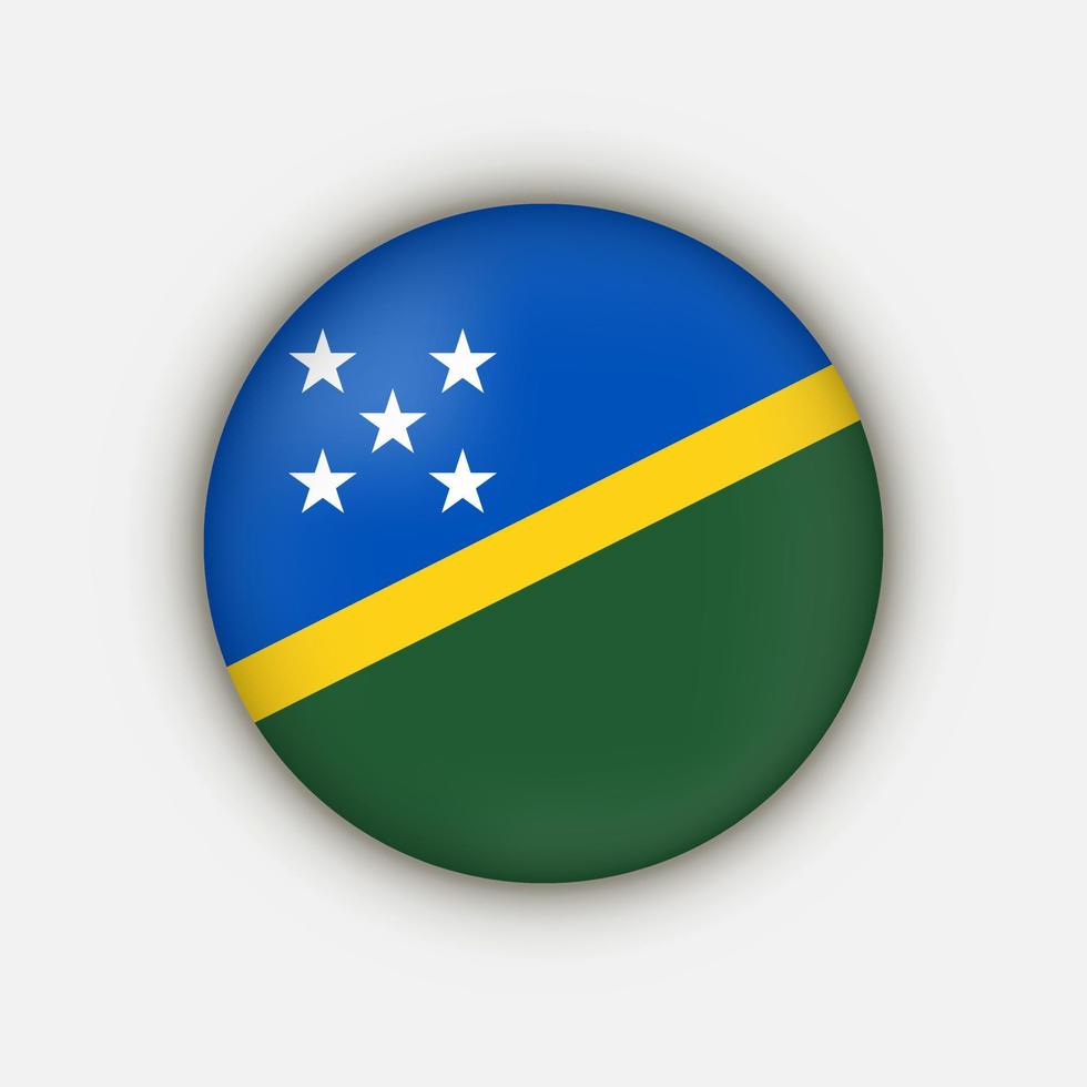 Country Solomon Islands. Solomon Islands flag. Vector illustration.