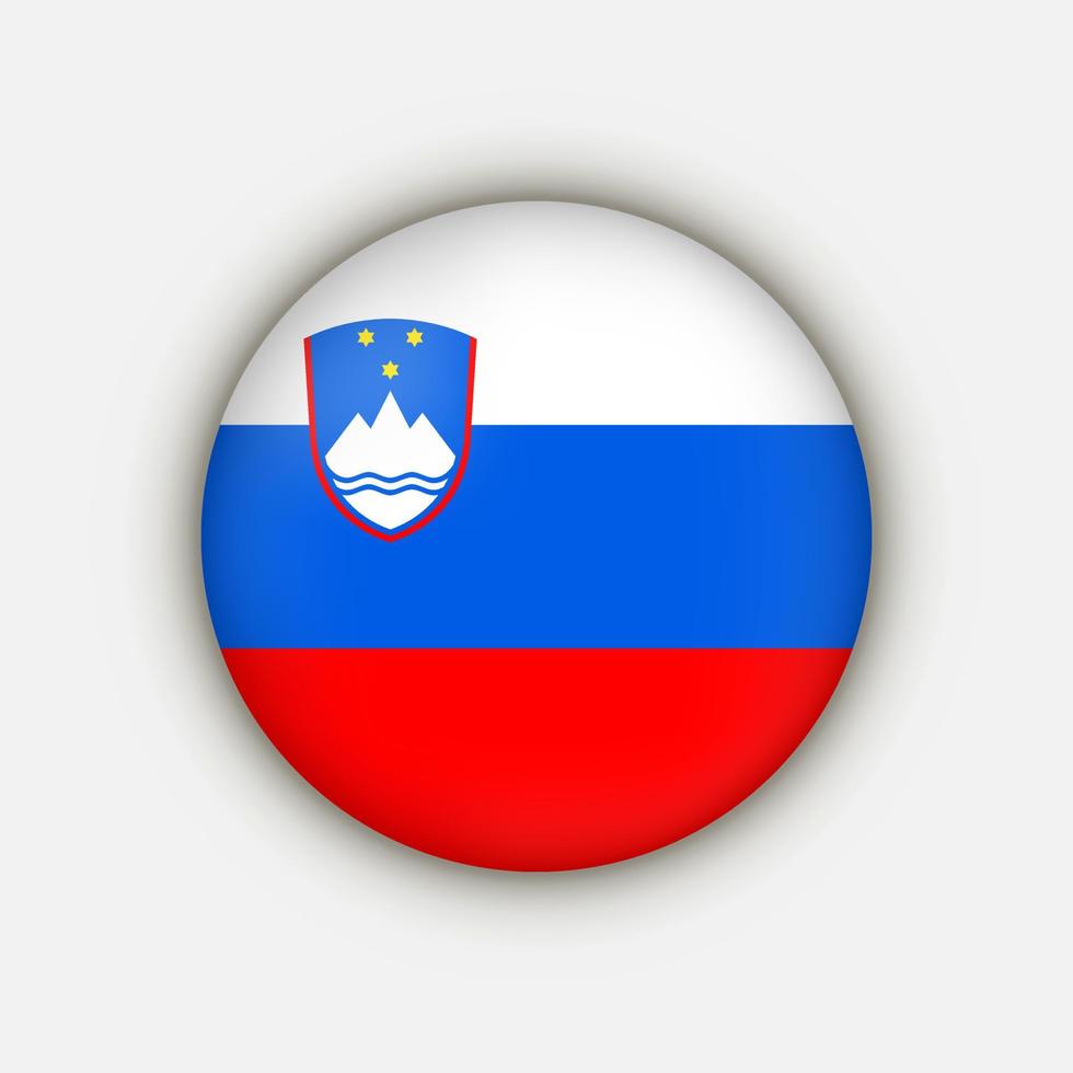 Country Slovenia. Slovenia flag. Vector illustration.