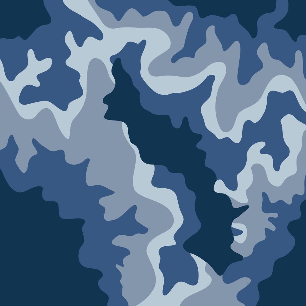 azul marino submarino mar arte abstracto camuflaje patrón fondo militar vector