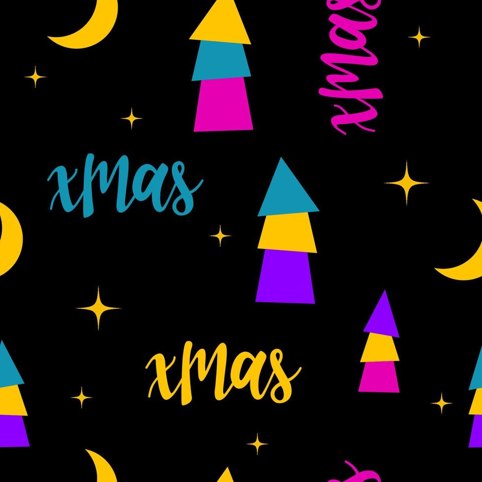 New year or christmas wrapping paper seamless pattern vector