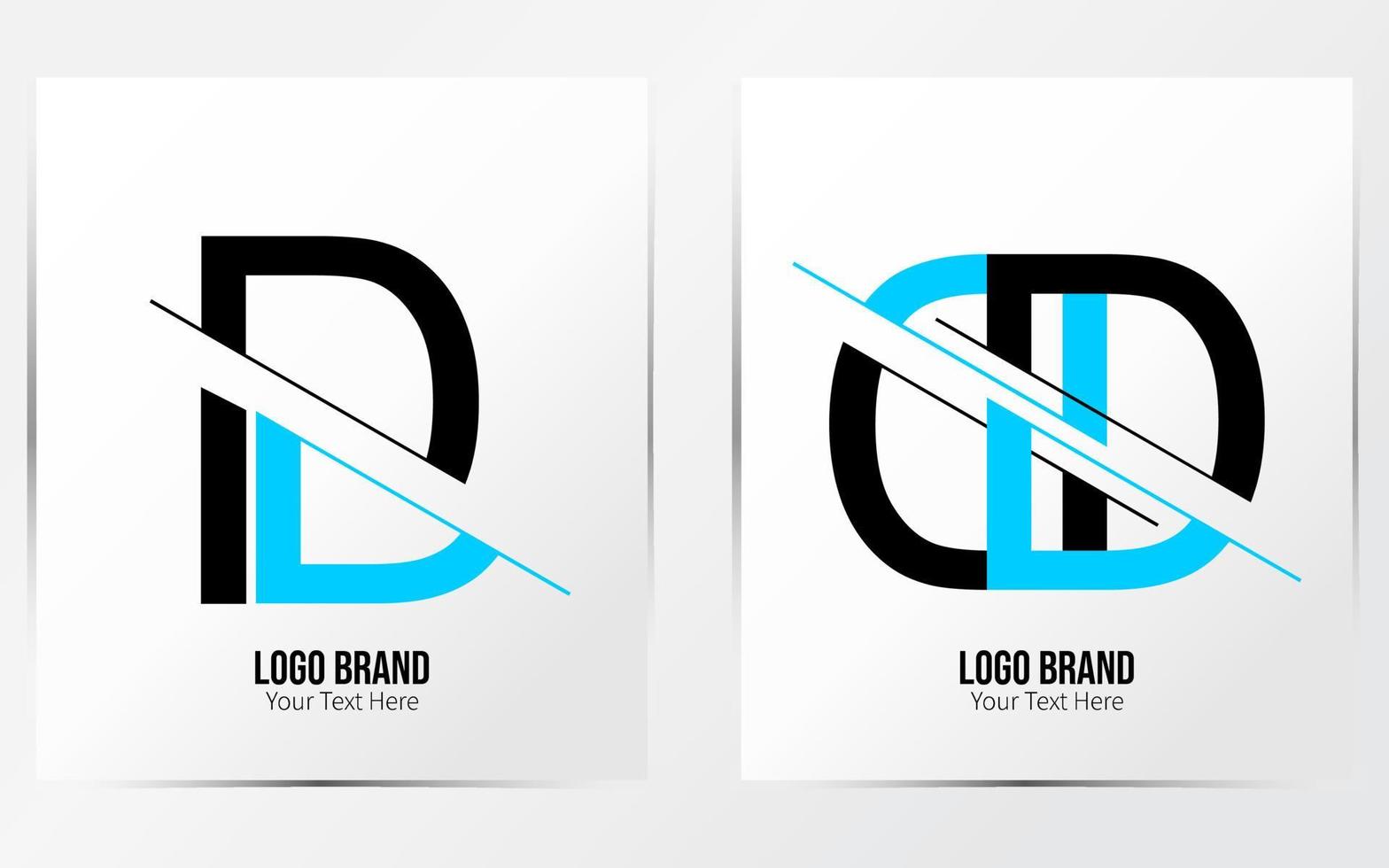 Logo D Simple Illustration vector