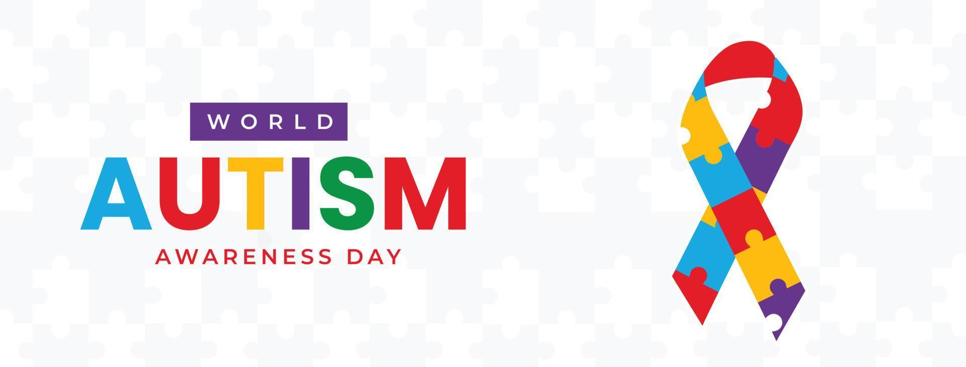 World autism awareness day flat illustration vector