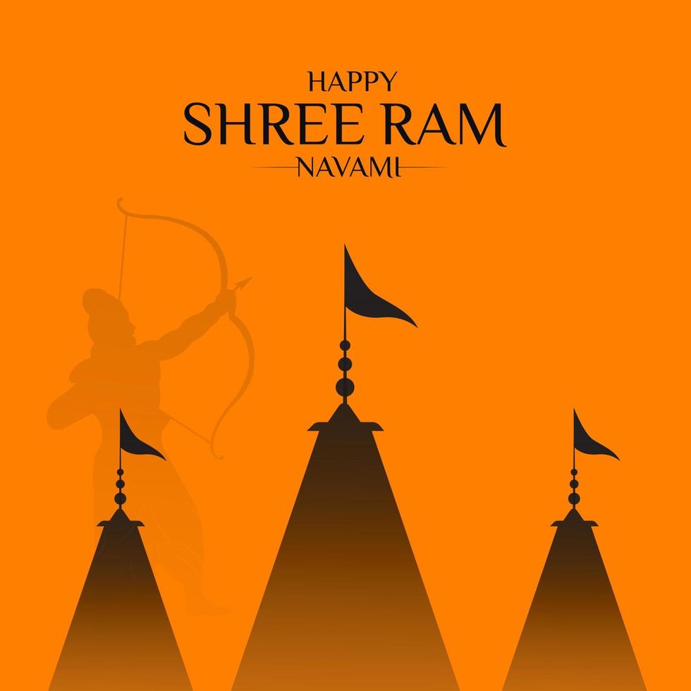 Happy Ram Navami festival of India Social Media Post vector