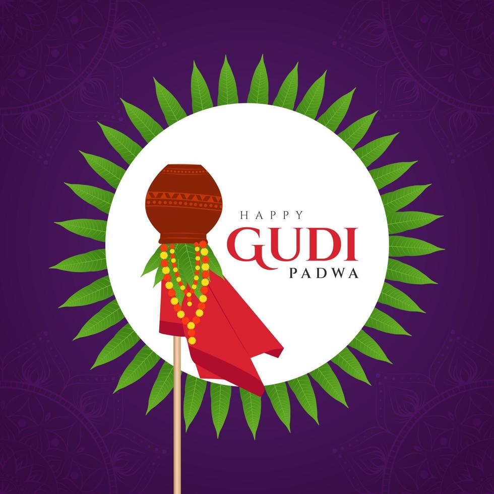 Happy Gudi Padwa Social Media Post vector