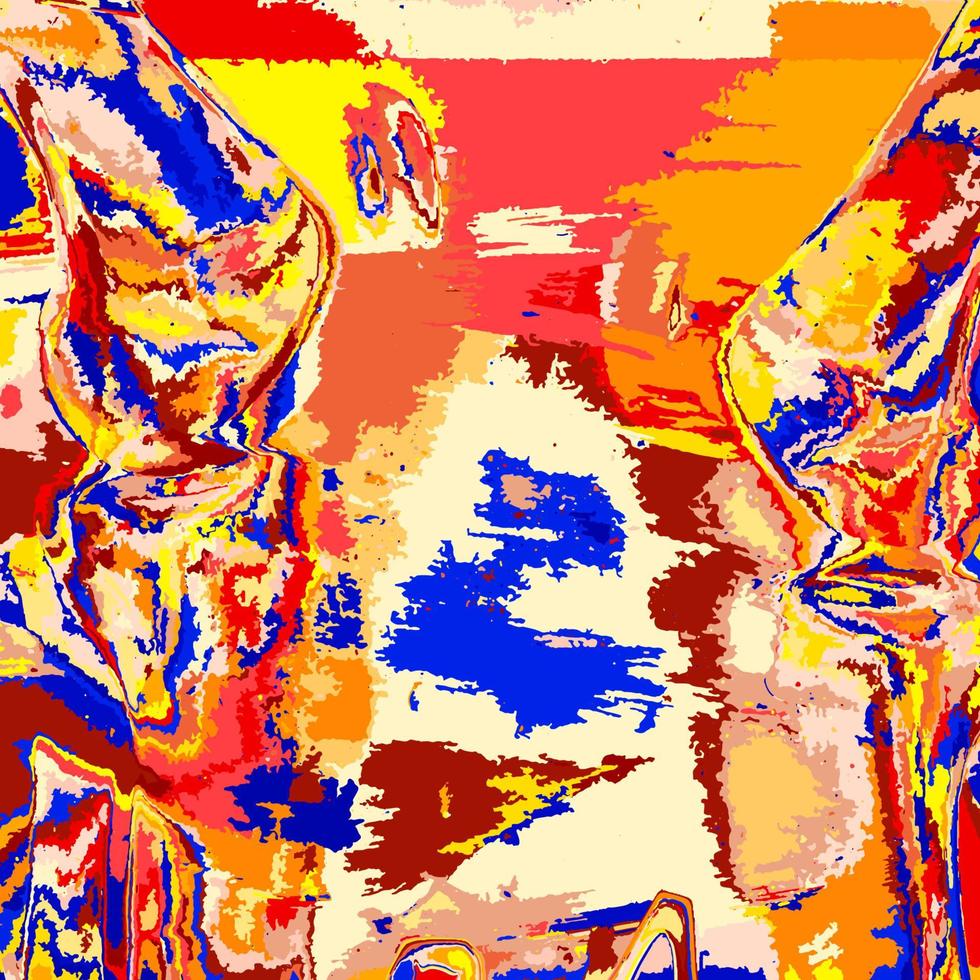 arte líquido, pintura de manchas caóticas de colores abstractos, tinta de colores que fluye. concepto gráfico contemporáneo para la galería digital nft. ilustración vectorial vector
