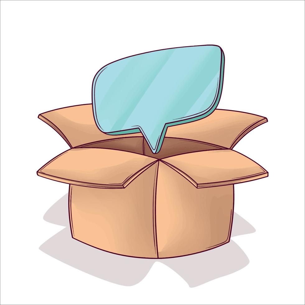 hand drawn out of the box idea vector