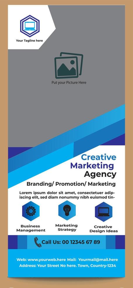 Rollup Banner Design Template vector